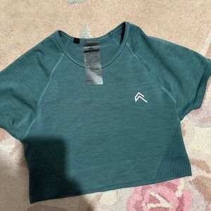 Oner Active Mineral Green Marl Classic Seamless 2.0 Short Sleeve Crop Top